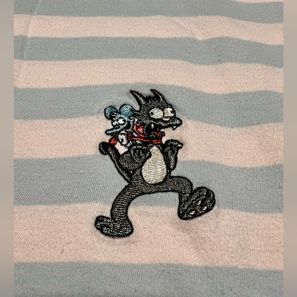 H&M Divided X The Simpsons men’s XL t-shirt with Itchy & Scratchy embroidered - Picture 2 of 4